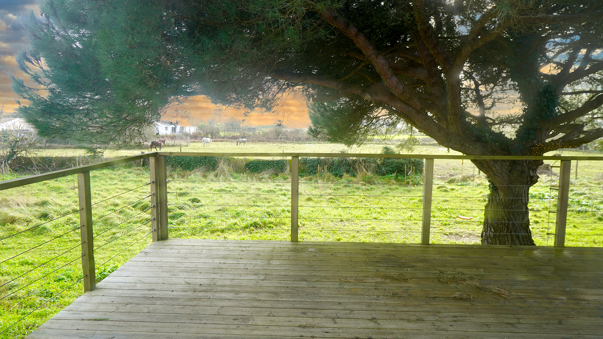 Terrasse extérieure de la Longère